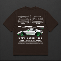 PORSCHE TSHIRT (BROWN)