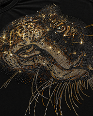 Leopard Rhinestone Limited Edition T-shirt (Black)