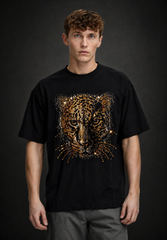 Leopard Rhinestone Limited Edition T-shirt (Black)